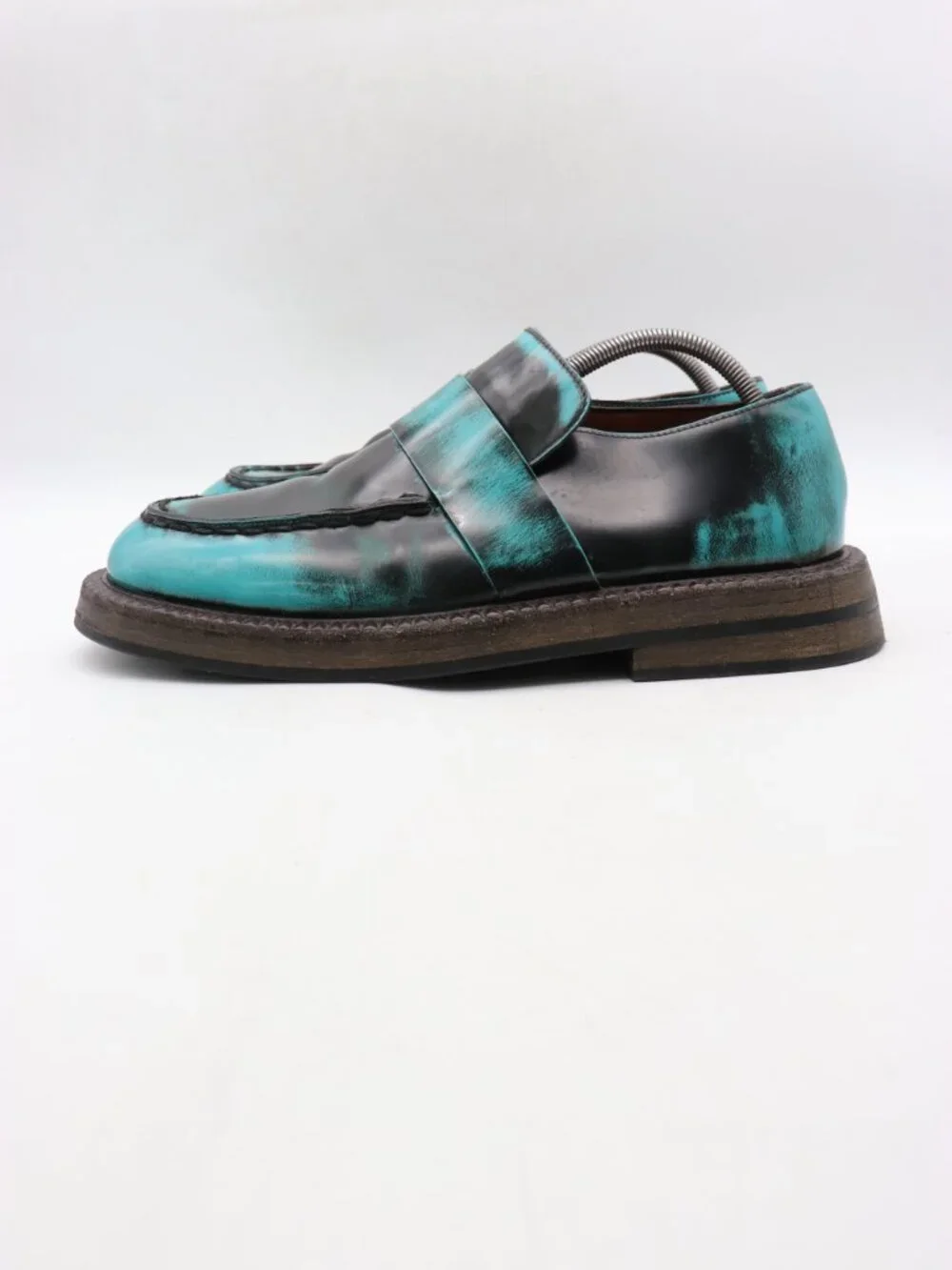 Marsèll Zucca Black Blue Leather Loafers Men's EU 43 EU Slip On Loafers Italy